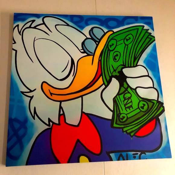 Scrooge Donald Duck Canvas - Picture 1 of 2